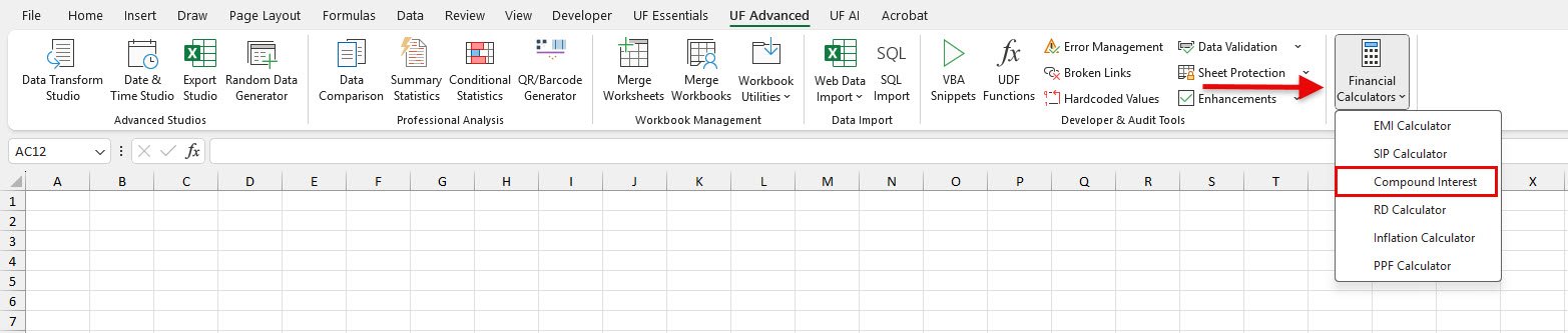 Compound Interest Calculator for Excel