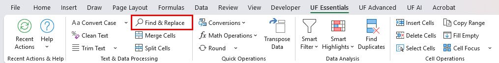 Advanced Find & Replace for Excel 