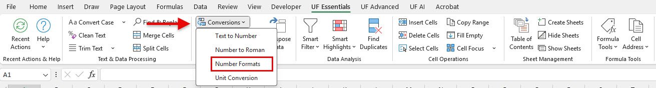 Number Formatting in Excel