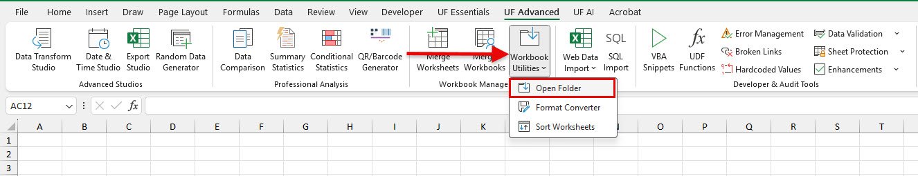 Open Folder for Excel