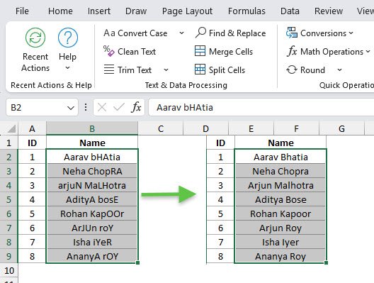 Proper Case in Excel
