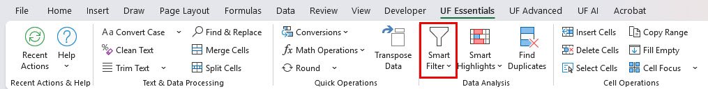 Smart Filter for Excel