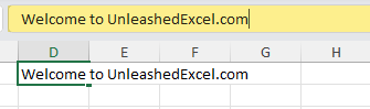 Enter Data using Formula Bar