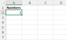 Fill Handle Example in Excel