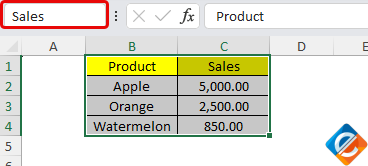 Name Box in Excel
