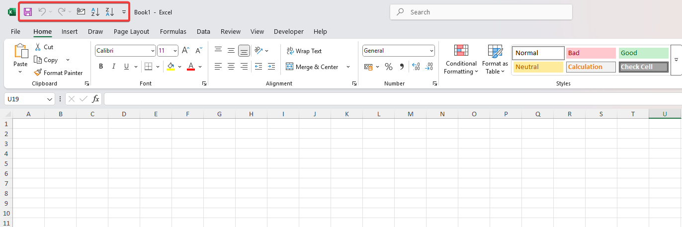 Quick Access Toolbar