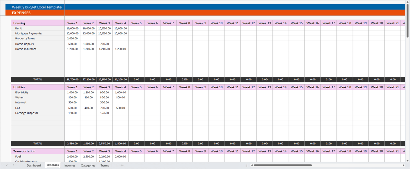 Weekly Budget Planner & Expense Tracker - Image 4