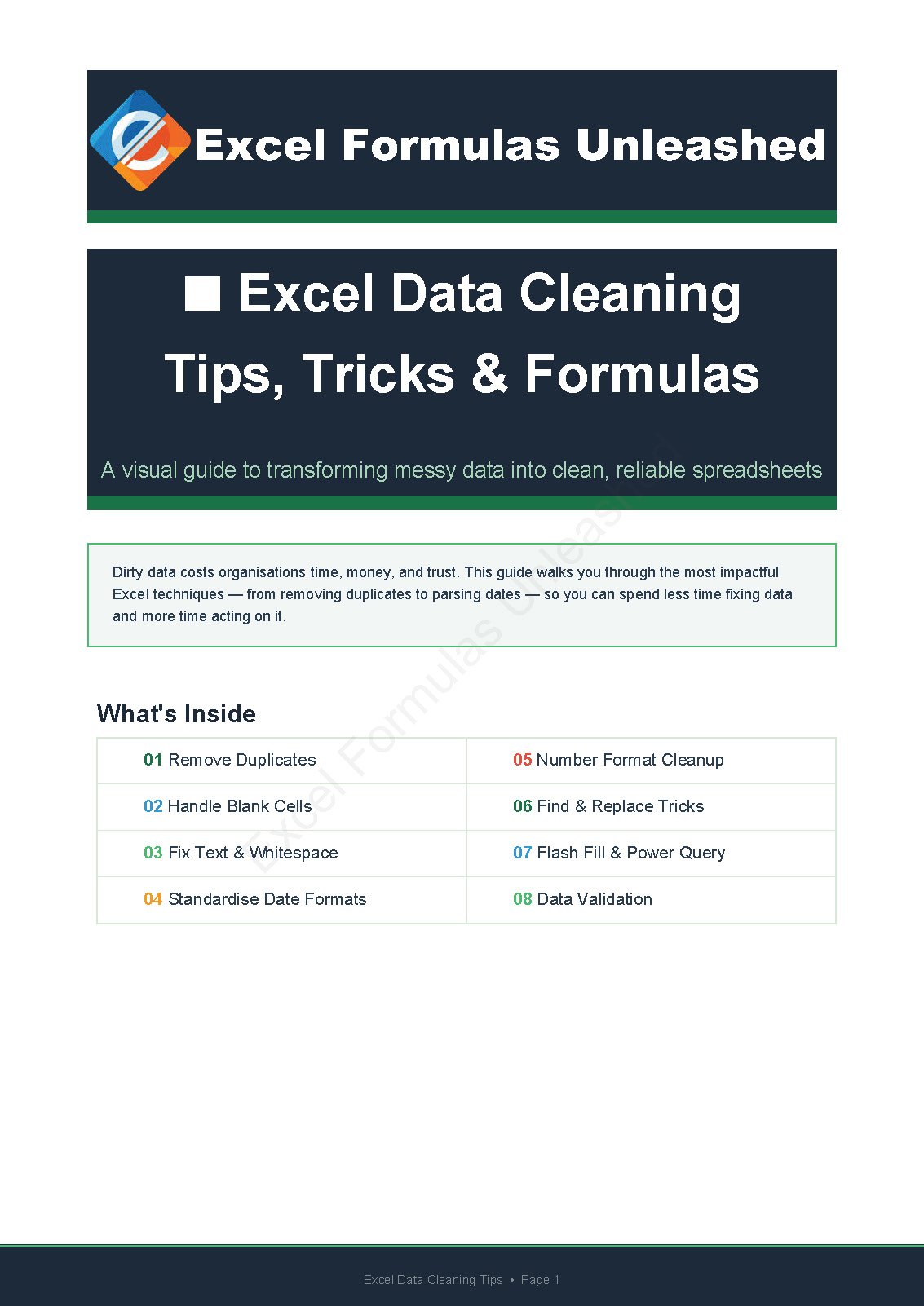 Excel Data Cleaning Tips, Tricks & Formulas