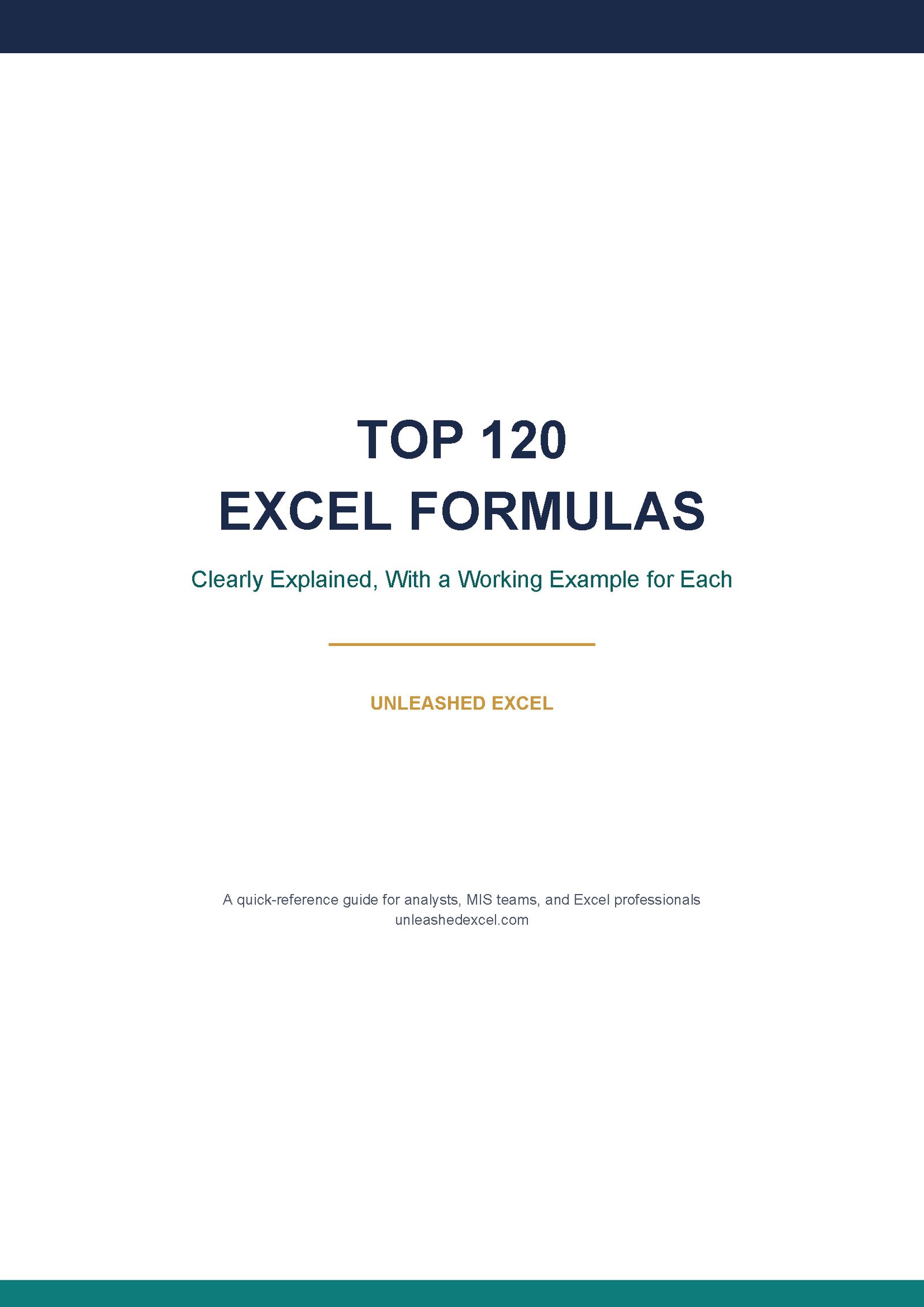 Top 120 Excel Formulas preview