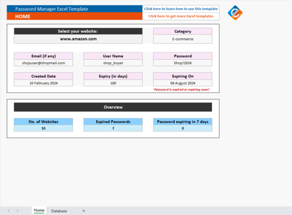 Password Manager & Tracker